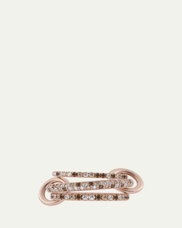 Nova 18K Rose Gold 3-Linked Diamond Ring